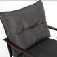 3-Piece Outdoor Wicker Furniture with Modern Chairs, Coffee Table, Steel Frame, Weather-Resistant Patio Set with PE Wicker, Brown+Grey