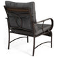 3-Piece Outdoor Wicker Furniture with Modern Chairs, Coffee Table, Steel Frame, Weather-Resistant Patio Set with PE Wicker, Brown+Grey