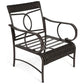 3-Piece Outdoor Wicker Furniture with Modern Chairs, Coffee Table, Steel Frame, Weather-Resistant Patio Set with PE Wicker, Brown+Grey