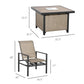 Outsunny 11 Pieces Outdoor Dining Set for 10, Space Saving Wicker Chairs and Glass Table with Cushions and Ottomans, Rattan Conversation Patio Furniture Set for Garden Backyard Deck, Dark Gray