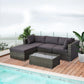 Outsunny Patio Couch PE Wicker Deep Seating Outdoor Sofa with Removable Cushions, 3 Seater Rattan Sofa, Outdoor Furniture for Balcony, Deck, Garden and Poolside, Cream White