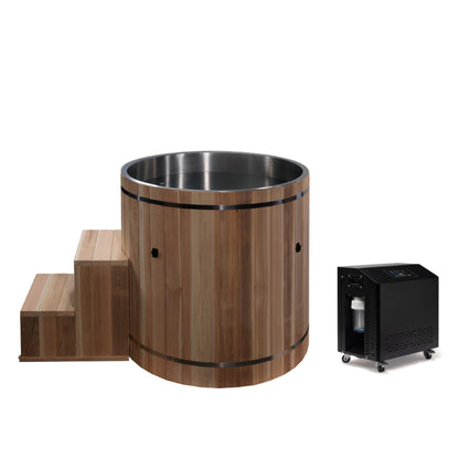 Dynamic Cold Therapy Barrel 304 Stainless Steel Cold Plunge Tub - DCT-B-042-SSPC