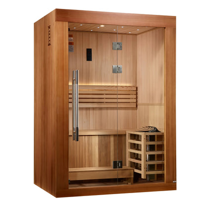 Golden Designs Updated "Sundsvall" 2 Person Traditional Sauna - GDI-7289-02 - Sundsvall
