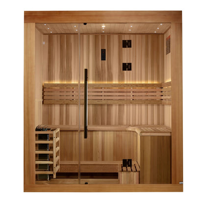 Golden Designs Updated "Copenhagen" 3 Person Traditional Sauna - GDI-7389-02 - Copenhagen 2025 Model