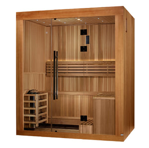 Golden Designs Updated "Copenhagen" 3 Person Traditional Sauna - GDI-7389-02 - Copenhagen 2025 Model