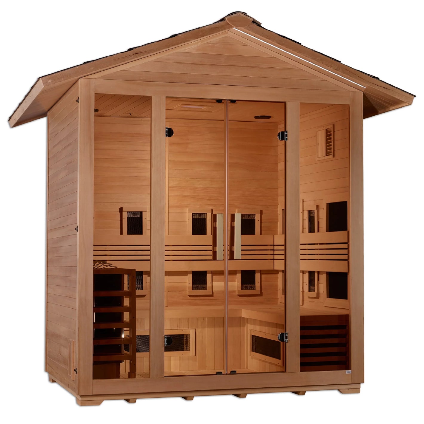 Golden Designs "Gargellen" 5 Person Hybrid Outdoor Sauna - GDI-8125-01 - Gargellen