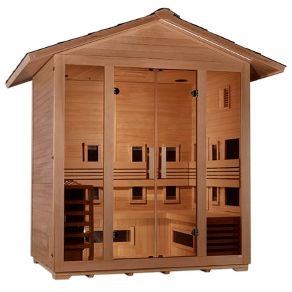 Golden Designs "Gargellen" 5 Person Hybrid Outdoor Sauna - GDI-8125-01 - Gargellen