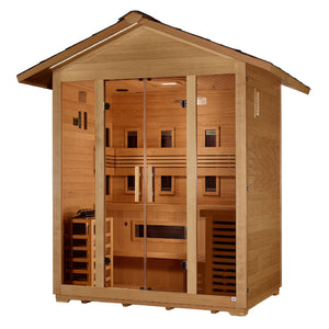 Golden Designs "Gargellen" 5 Person Hybrid Outdoor Sauna - GDI-8125-01 - Gargellen