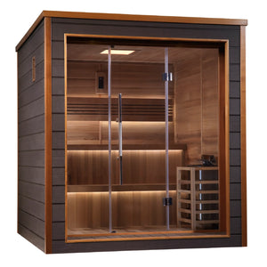Golden Designs "Bergen" 6 Person Outdoor-Indoor Traditional Sauna - GDI-8206-01 - Bergen