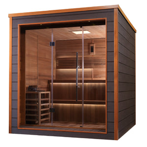 Golden Designs "Bergen" 6 Person Outdoor-Indoor Traditional Sauna - GDI-8206-01 - Bergen