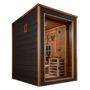 Golden Designs "Nora" 2 Person Outdoor-Indoor PureTech Hybrid Full Spectrum Sauna - GDI-8222-01 - Nora
