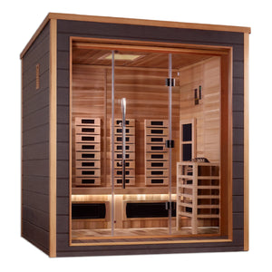 Golden Designs "Visby" 3 Person Outdoor-Indoor PureTech Hybrid Full Spectrum Sauna - GDI-8223-01 - Visby