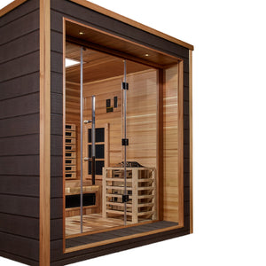 Golden Designs "Visby" 3 Person Outdoor-Indoor PureTech Hybrid Full Spectrum Sauna - GDI-8223-01 - Visby