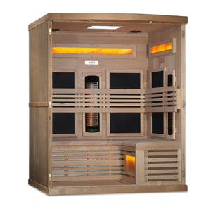 Golden Designs "Reserve Edition" 3 Person Near Zero EMF Full Spectrum with Himalayan Salt Bar - GDI-8230-01