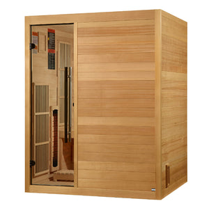 Golden Designs "Soria" 3 Person Hybrid Sauna Full Spectrum and Harvia Traditional Stove - GDI-8330-01 - Soria