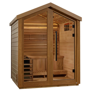Golden Designs "Savonlinna" 3 Person Barn Outdoor Traditional Sauna - GDI-8503-01 - Savonlinna