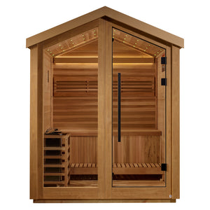 Golden Designs "Savonlinna" 3 Person Barn Outdoor Traditional Sauna - GDI-8503-01 - Savonlinna
