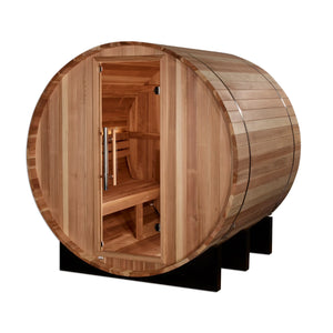 Golden Designs "St. Moritz" 2 Person Barrel Traditional Sauna - GDI-B002-01 - St. Moritz