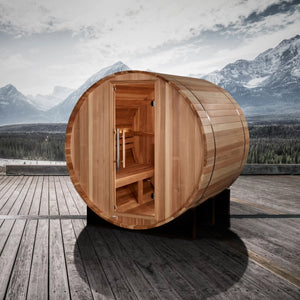 Golden Designs "St. Moritz" 2 Person Barrel Traditional Sauna - GDI-B002-01 - St. Moritz