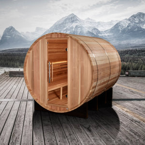 Golden Designs "Klosters" 6 Person Barrel Traditional Sauna - GDI-B006-01 - Klosters