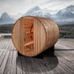 Golden Designs "Zurich" 4 Person Barrel with Bronze Privacy View Traditional Sauna - GDI-B024-01 - Zurich