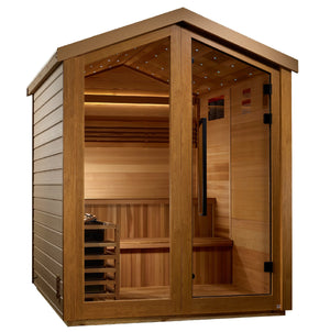 Golden Designs "Kaarina" 6 Person Barn Outdoor Traditional Sauna - GDI‐8506‐01 - Kaarina