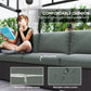 Outsunny 3-Seat Outdoor Patio Sofa with Cushions, PE Rattan Wicker Sofa with Wide Armrests, Outdoor Wicker Couch, Dark Gray