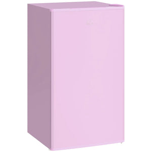 HOMCOM 3.2 Cu.Ft Mini Fridge with Freezer, Single Door Compact Refrigerator with Adjustable Thermostat, Reversible Door