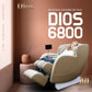 Dios Massage Chair 6D Dual Core Air Roller SL-track Dios-6800 Black/Gray