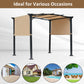 Outsunny 10' x 10' Steel Outdoor Pergola Gazebo, Patio Canopy with Weather-Resistant Fabric and Drainage Holes for Backyard, Deck, Garden, Cream White