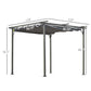 Outsunny 10' x 10' Outdoor Retractable Pergola Canopy, Metal Patio Shade Shelter for Backyard, Porch Party, Garden, Grill Gazebo, Gray