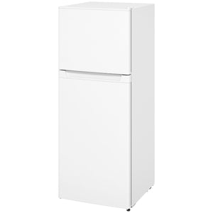 HOMCOM Small Fridge with Freezer, 4 Cu Ft Refrigerator with Reversible Doors, White