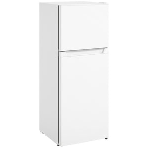 HOMCOM Small Fridge with Freezer, 4 Cu Ft Refrigerator with Reversible Doors, White