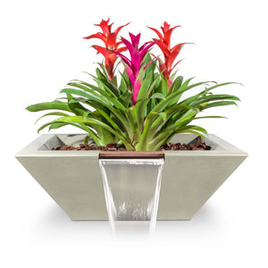 The Outdoor Plus Maya GFRC Planter & Water Bowl - Square Planter, Concrete