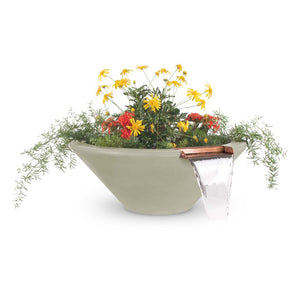 The Outdoor Plus Cazo Round Planter & Water Bowl – GFRC Concrete, Elegant Garden Centerpiece