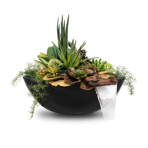 The Outdoor Plus Sedona GFRC Planter & Water Bowl, Concrete Planter with Water Feature