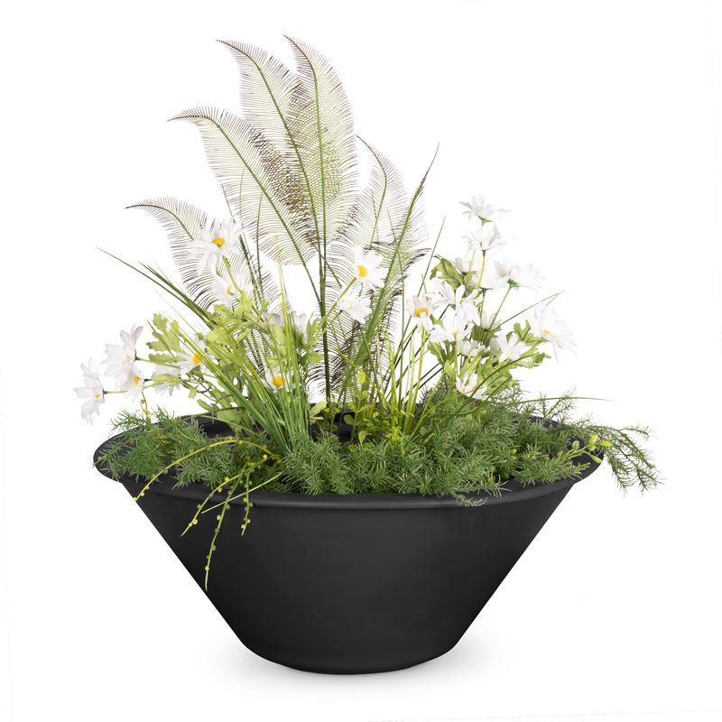 The Outdoor Plus Cazo Powder Coated Metal Round Planter Bowl