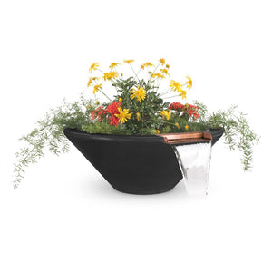 The Outdoor Plus Cazo Round Planter & Water Bowl – GFRC Concrete, Elegant Garden Centerpiece