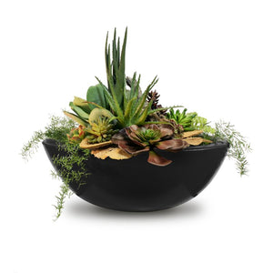 The Outdoor Plus Sedona Round Planter Bowl - GFRC Concrete Garden Planter, Centerpiece Planter