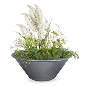 The Outdoor Plus Cazo Powder Coated Metal Round Planter Bowl