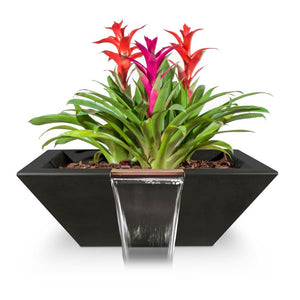 The Outdoor Plus Maya GFRC Planter & Water Bowl - Square Planter, Concrete