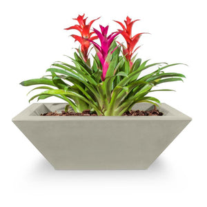 The Outdoor Plus Maya Square Planter Bowl - GFRC Concrete Planter for Lawns, Garden, Porch